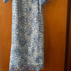 Lily Rose Blue and White Lace Dress